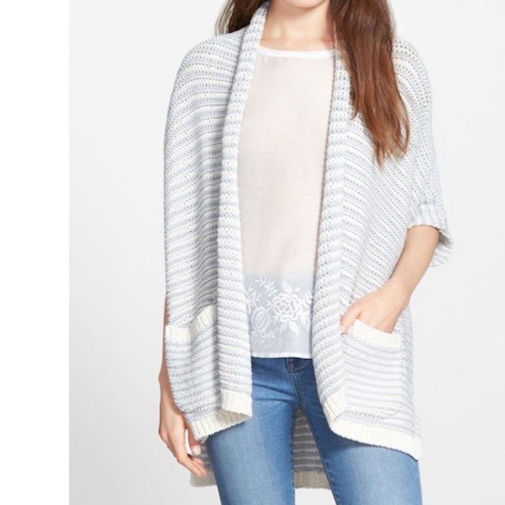 Madewell Chunky Knit Oversized Curl Up Cardigan